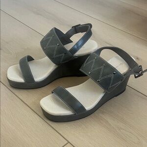 Chocolat Blu Charcoal Wedge Sandals